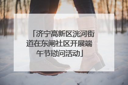 济宁高新区洸河街道在东闸社区开展端午节慰问活动