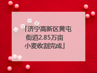 济宁高新区黄屯街道2.85万亩小麦收割完成