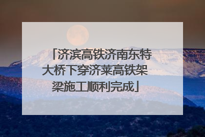 济滨高铁济南东特大桥下穿济莱高铁架梁施工顺利完成