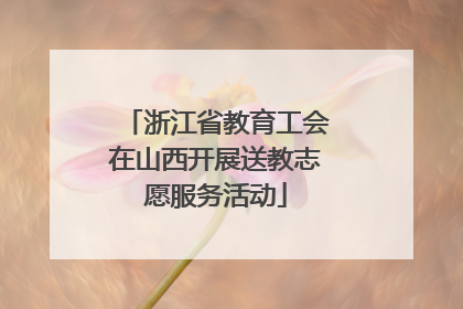 浙江省教育工会在山西开展送教志愿服务活动