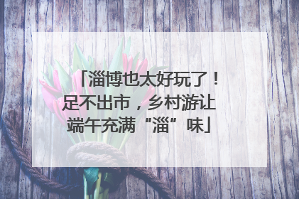 淄博也太好玩了！足不出市，乡村游让端午充满“淄”味