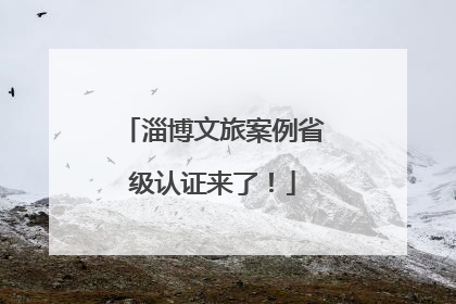 淄博文旅案例省级认证来了！