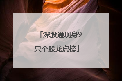 深股通现身9只个股龙虎榜