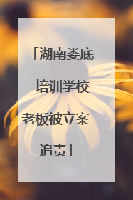 湖南娄底一培训学校老板被立案追责