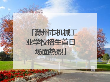 滁州市机械工业学校招生首日场面热烈