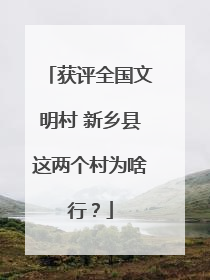 获评全国文明村 新乡县这两个村为啥行？