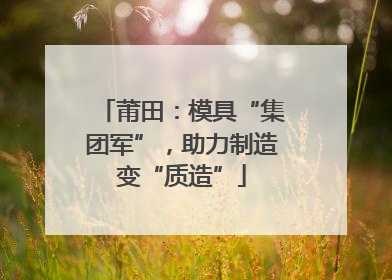 莆田：模具“集团军”，助力制造变“质造”