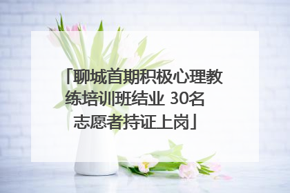 聊城首期积极心理教练培训班结业 30名志愿者持证上岗