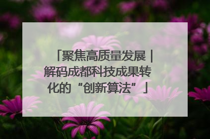 聚焦高质量发展｜解码成都科技成果转化的“创新算法”