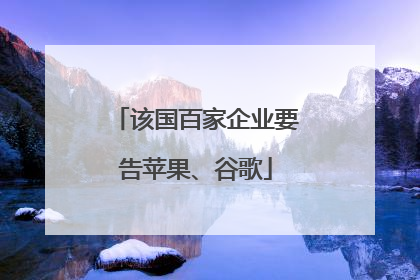 该国百家企业要告苹果、谷歌