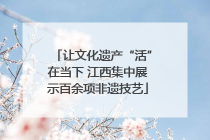 让文化遗产“活”在当下 江西集中展示百余项非遗技艺