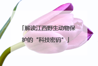 解读江西野生动物保护的“科技密码”