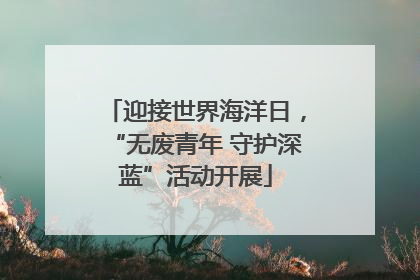 迎接世界海洋日，“无废青年 守护深蓝”活动开展