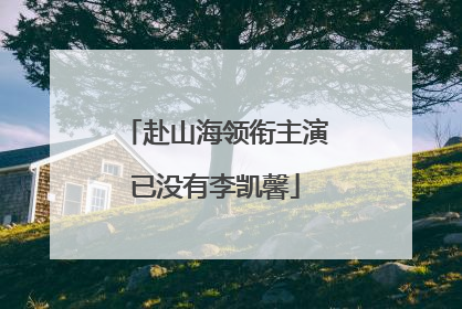 赴山海领衔主演已没有李凯馨