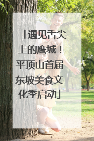 遇见舌尖上的鹰城！平顶山首届东坡美食文化季启动
