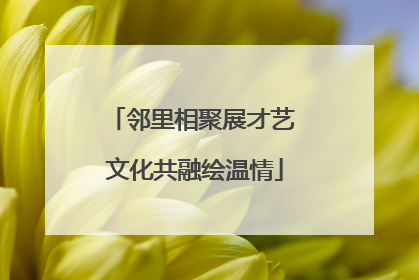 邻里相聚展才艺 文化共融绘温情