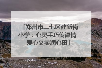 郑州市二七区建新街小学：心灵手巧传温情 爱心义卖润心田