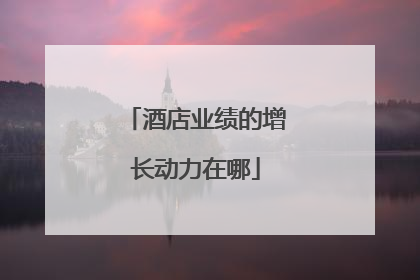 酒店业绩的增长动力在哪