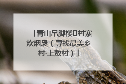 青山吊脚楼 村寨炊烟袅（寻找最美乡村·上敖村）