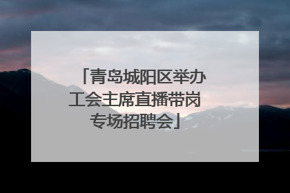 青岛城阳区举办工会主席直播带岗专场招聘会