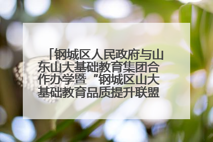 钢城区人民政府与山东山大基础教育集团合作办学暨“钢城区山大基础教育品质提升联盟”签约揭牌活动举行