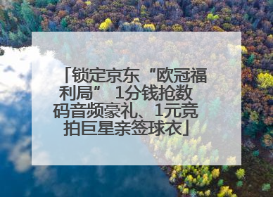 锁定京东“欧冠福利局” 1分钱抢数码音频豪礼、1元竞拍巨星亲签球衣