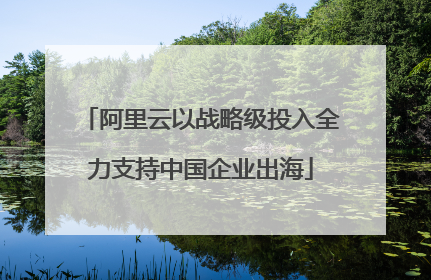 阿里云以战略级投入全力支持中国企业出海