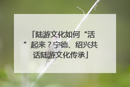 陆游文化如何“活 ”起来？宁德、绍兴共话陆游文化传承