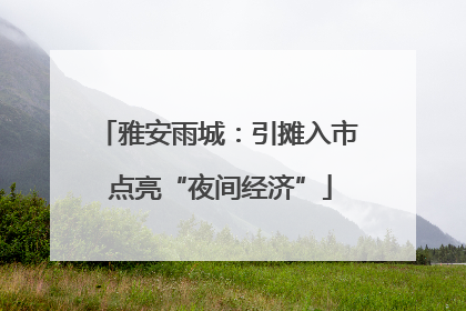 雅安雨城：引摊入市 点亮“夜间经济”