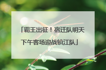 霸王出征！宿迁队明天下午客场迎战镇江队
