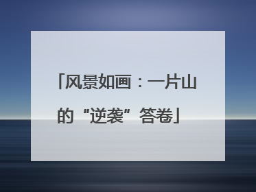 风景如画：一片山的“逆袭”答卷