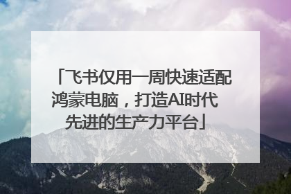 飞书仅用一周快速适配鸿蒙电脑，打造AI时代先进的生产力平台
