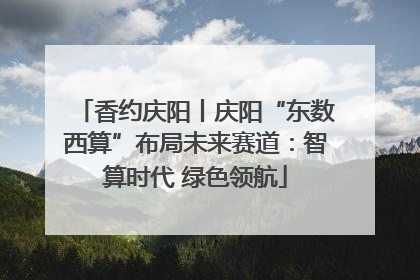 香约庆阳丨庆阳“东数西算”布局未来赛道：智算时代 绿色领航