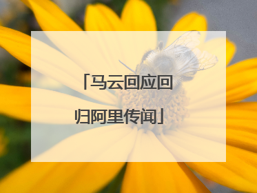 马云回应回归阿里传闻