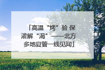 高温“烤”验 保灌解“渴”——北方多地夏管一线见闻