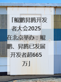 鲲鹏昇腾开发者大会2025在北京举办：鲲鹏、昇腾已发展开发者超665万