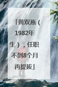 黄双燕（1982年生），任职不到8个月再提拔