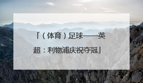 （体育）足球——英超：利物浦庆祝夺冠