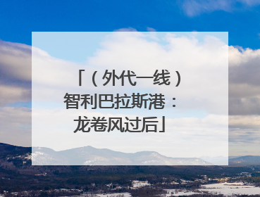 （外代一线）智利巴拉斯港：龙卷风过后