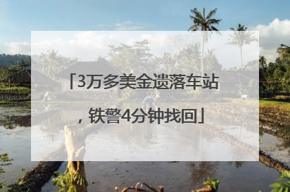 3万多美金遗落车站，铁警4分钟找回