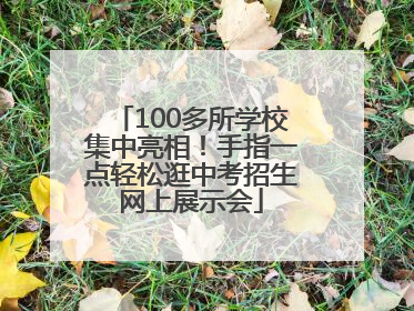 100多所学校集中亮相！手指一点轻松逛中考招生网上展示会