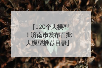 120个大模型！济南市发布首批大模型推荐目录