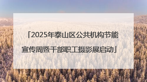 2025年泰山区公共机构节能宣传周暨干部职工摄影展启动
