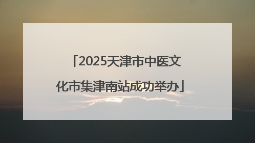 2025天津市中医文化市集津南站成功举办