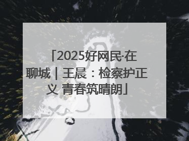 2025好网民·在聊城｜王晨：检察护正义 青春筑晴朗