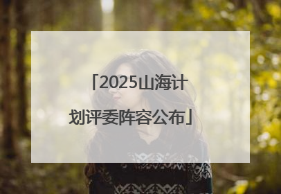 2025山海计划评委阵容公布