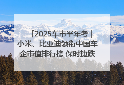 2025车市半年考｜小米、比亚迪领衔中国车企市值排行榜 保时捷跌出全球TOP10
