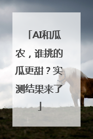 AI和瓜农，谁挑的瓜更甜？实测结果来了