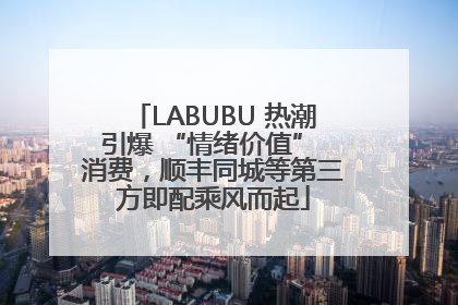 LABUBU 热潮引爆 “情绪价值” 消费，顺丰同城等第三方即配乘风而起